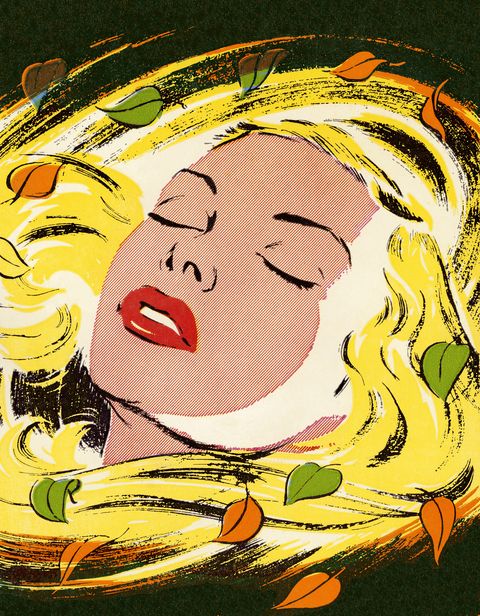 Blonde Woman With Her Eyes Closed
