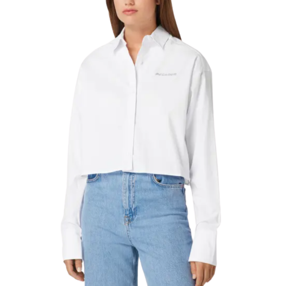 Best Connections Lange blouse lichtgrijs casual uitstraling Mode Blouses Lange blouses 