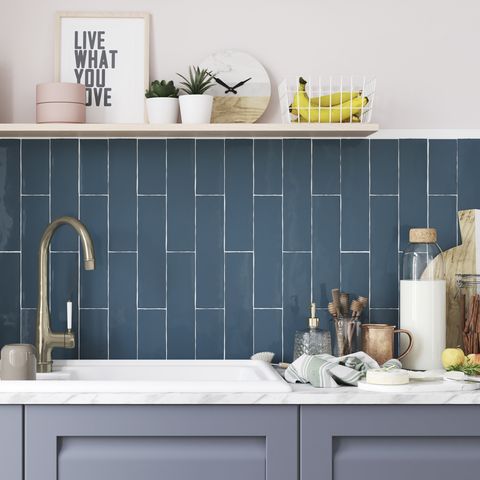 vernisse blue gloss ceramic wall tile