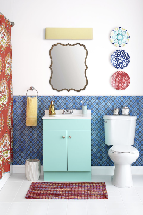 Blue Bathrooms Bathroom Design Ideas, Royal Blue And Yellow Bathroom Set