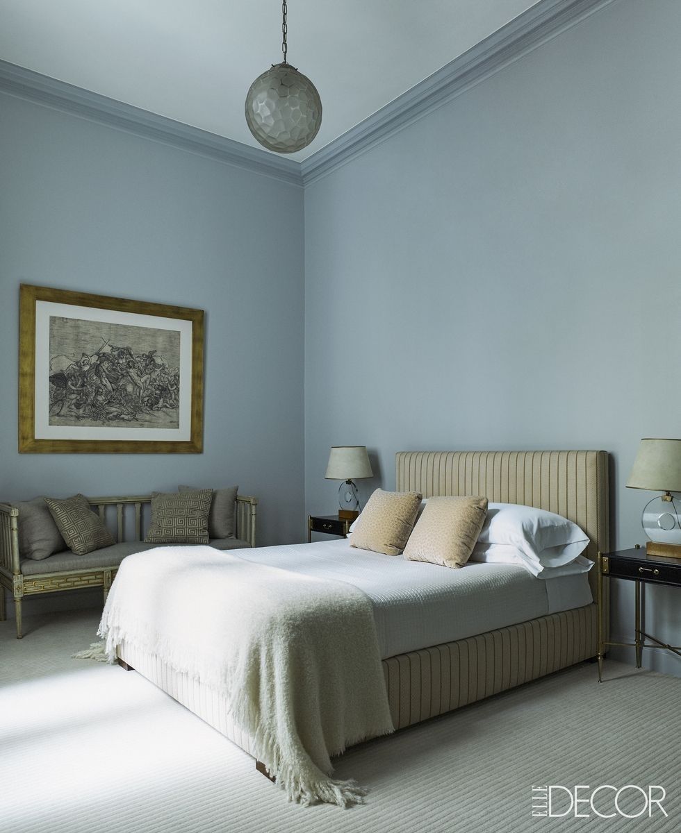 pale blue bedroom walls