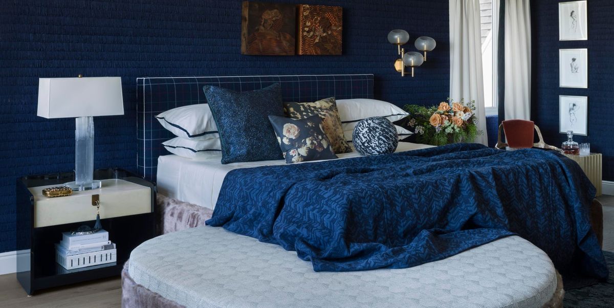 Blue Bedroom Decorating Ideas, Black Bedroom Furniture Light Blue Walls