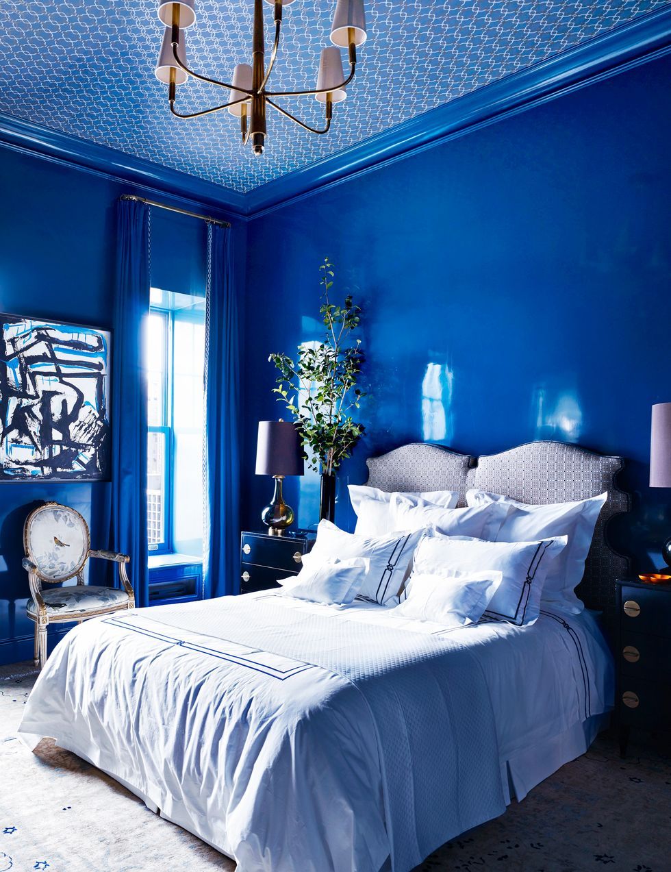 Royal blue and powder blue decor