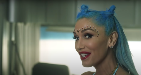 gwen stefani blue hair