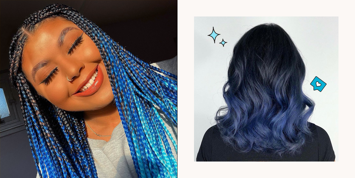 blue and gray hair tutorial