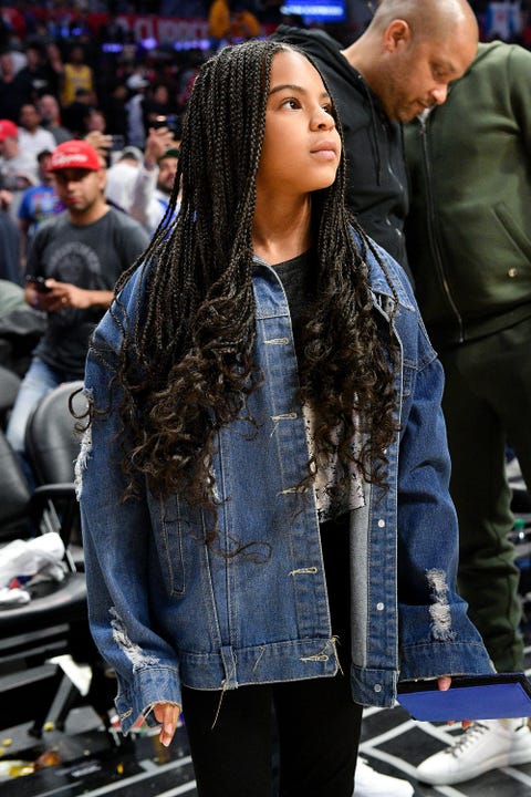 Blue Ivy Carter Wore a Great Outfit With Dad Jay-Z at a LA NBA Game