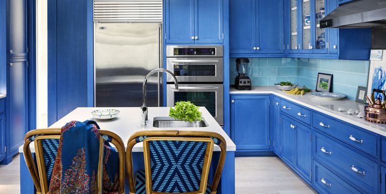 blue kitchen design - blue kitchen ideas