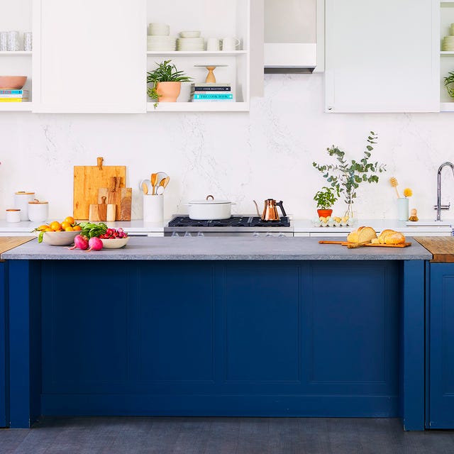 20 Blue Kitchen Cabinet Ideas - Light and Dark Blue Kitchen Cabinet ...