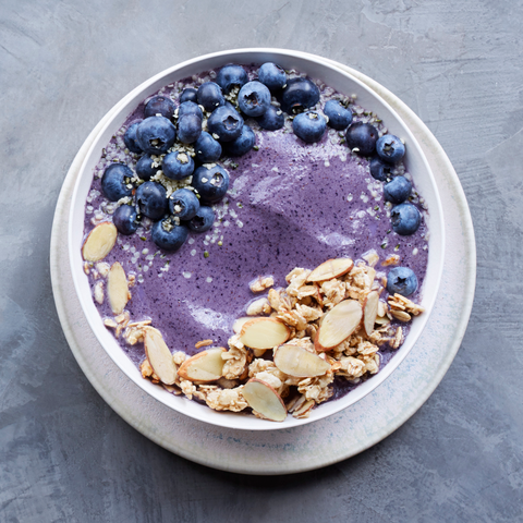 best mediterranean diet breakfasts blueberry smoothie bowl