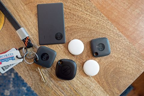 bluetooth trackers on a table
