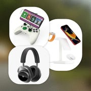 xbox controller, headphones, and a charging port