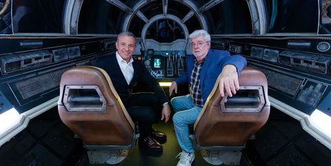 Bob Iger And George Lucas Visit Disneyland