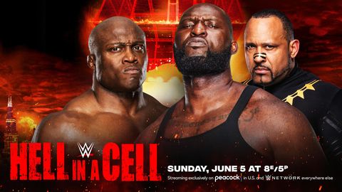 wwe hell in a cell 2022 bobby lashley vs omos and mvp