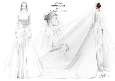 Isabelle Junot y el vestido de novia de inspiración medieval