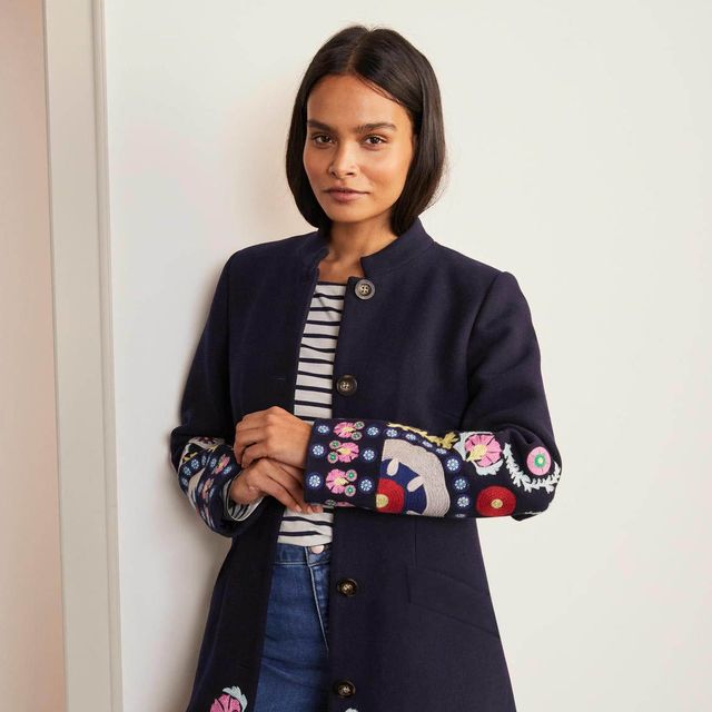 boden embroidered coat autumn
