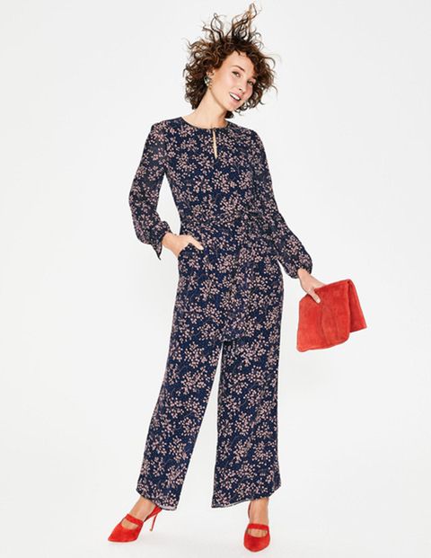 Boden's floral jumpsuit is perfect for weddings