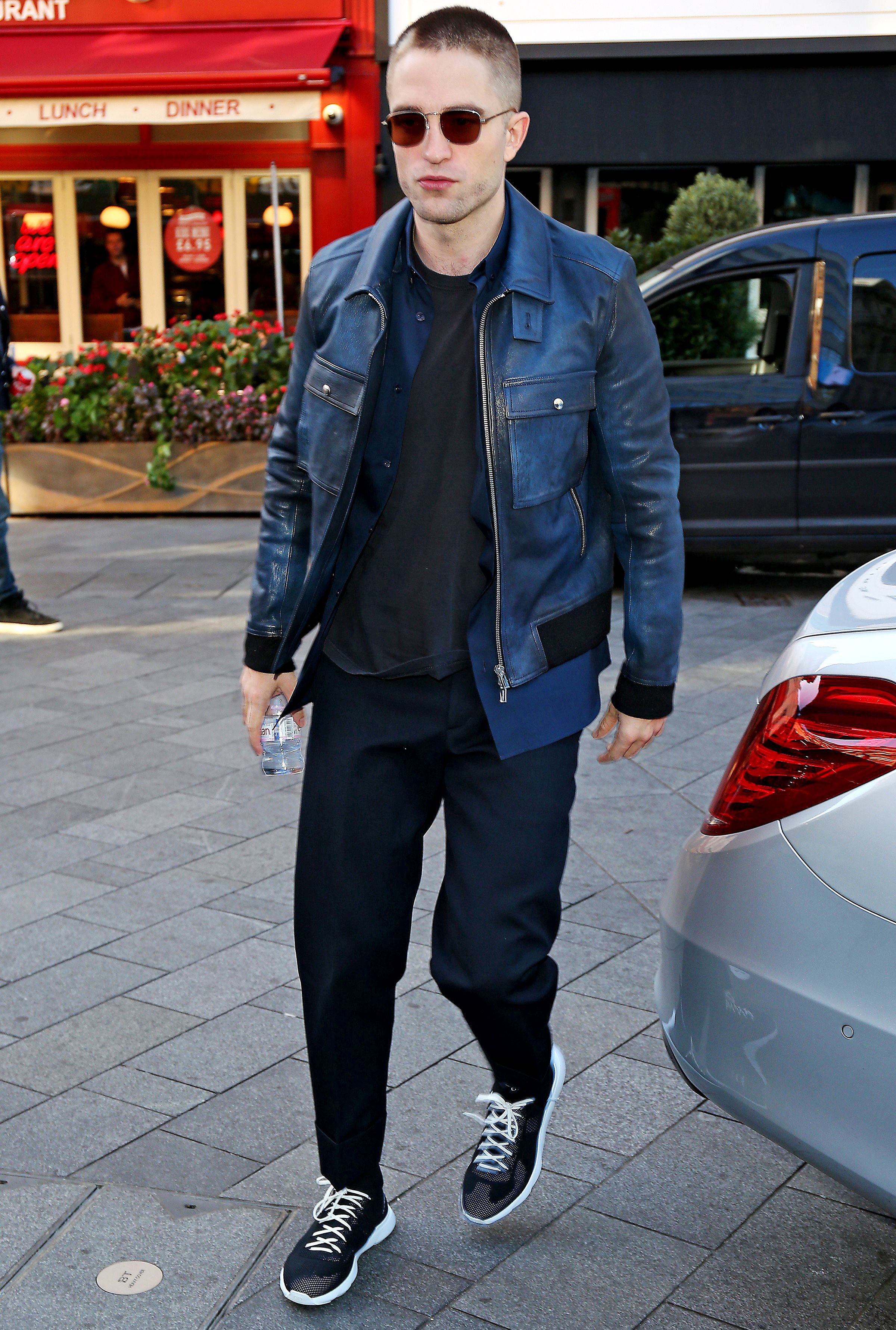 robert pattinson leather jacket