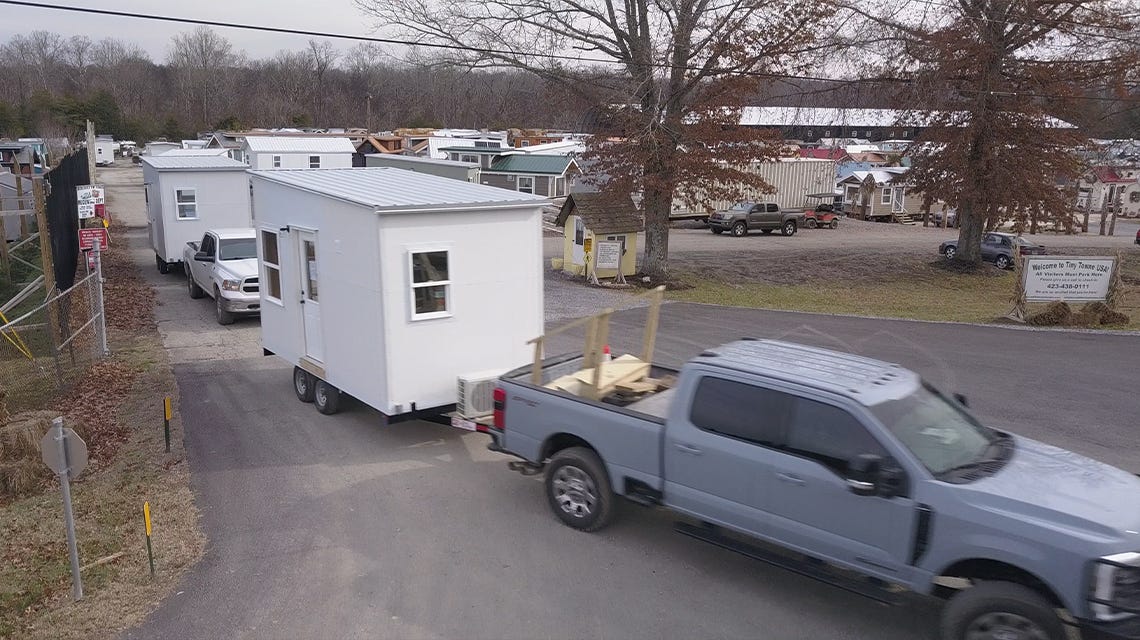 NASCAR Helps Deliver Tiny Homes to Hurricane Victims in North Carolina