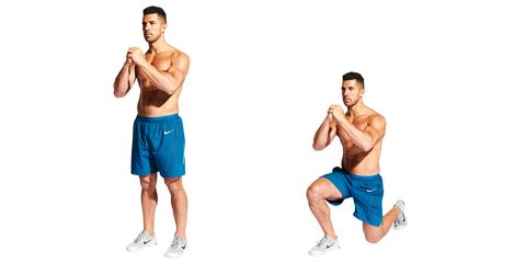 body weight reverse lunge
