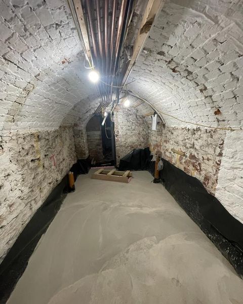 basement renovation bomb shelter makeover in bristol
