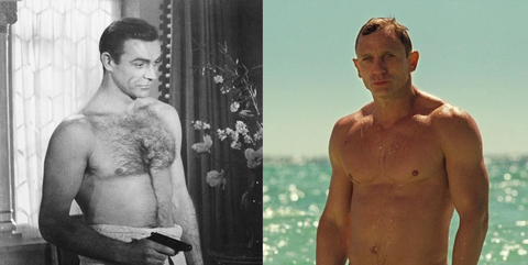 Herske sol forbruge The Evolution of James Bond's Body, From Sean Connery to Daniel Craig
