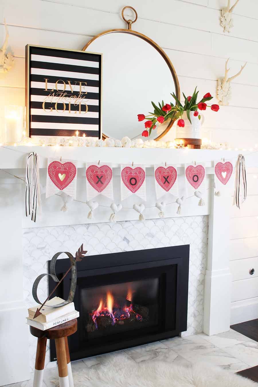 Celebrate With Love ~ Valentine's Day Bannerette Wall Hanging 