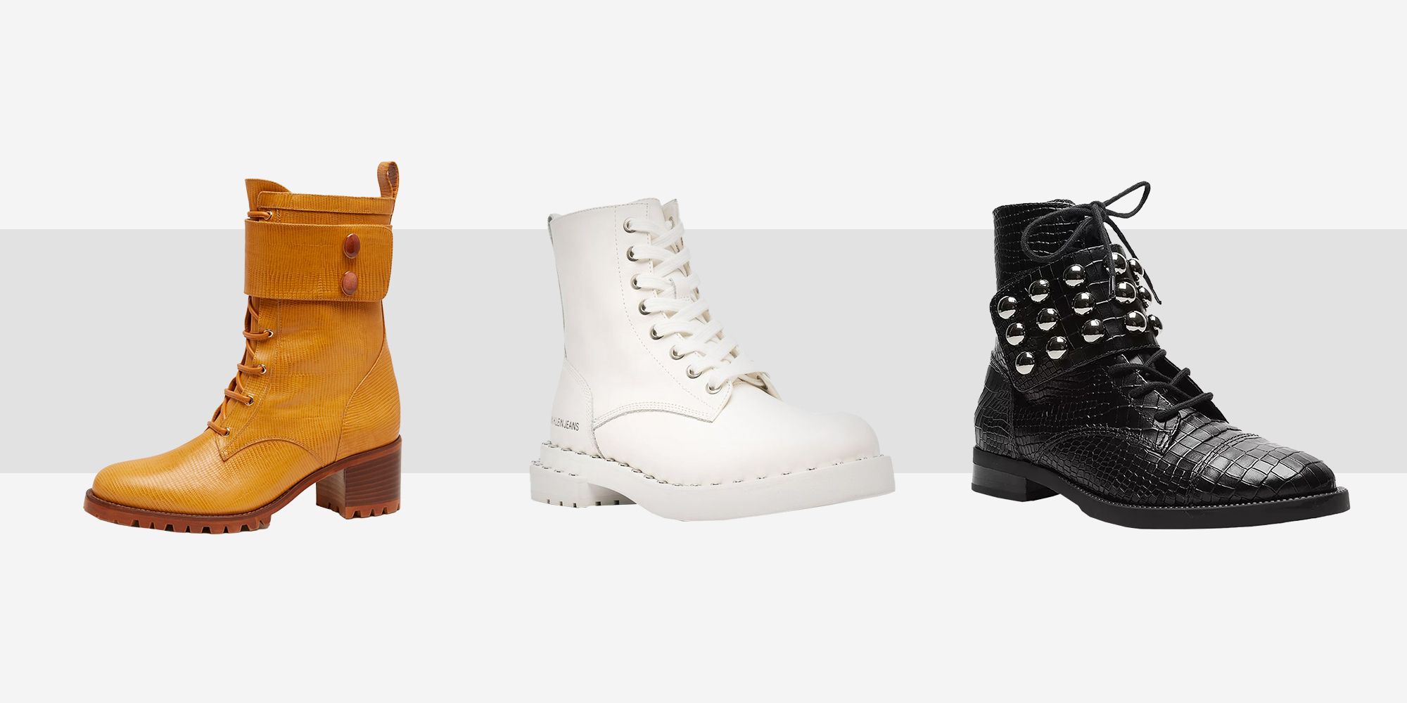 trendy combat boots