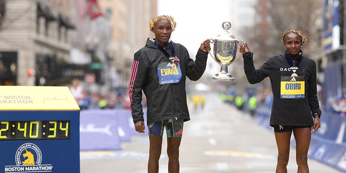 What shoes did the elite field wear at the Boston Marathon?