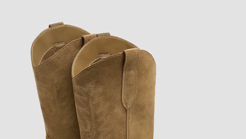 Leonardoda frijoles infinito Pull & Bear rebaja estas botas 'cowboy' de piel en color marrón