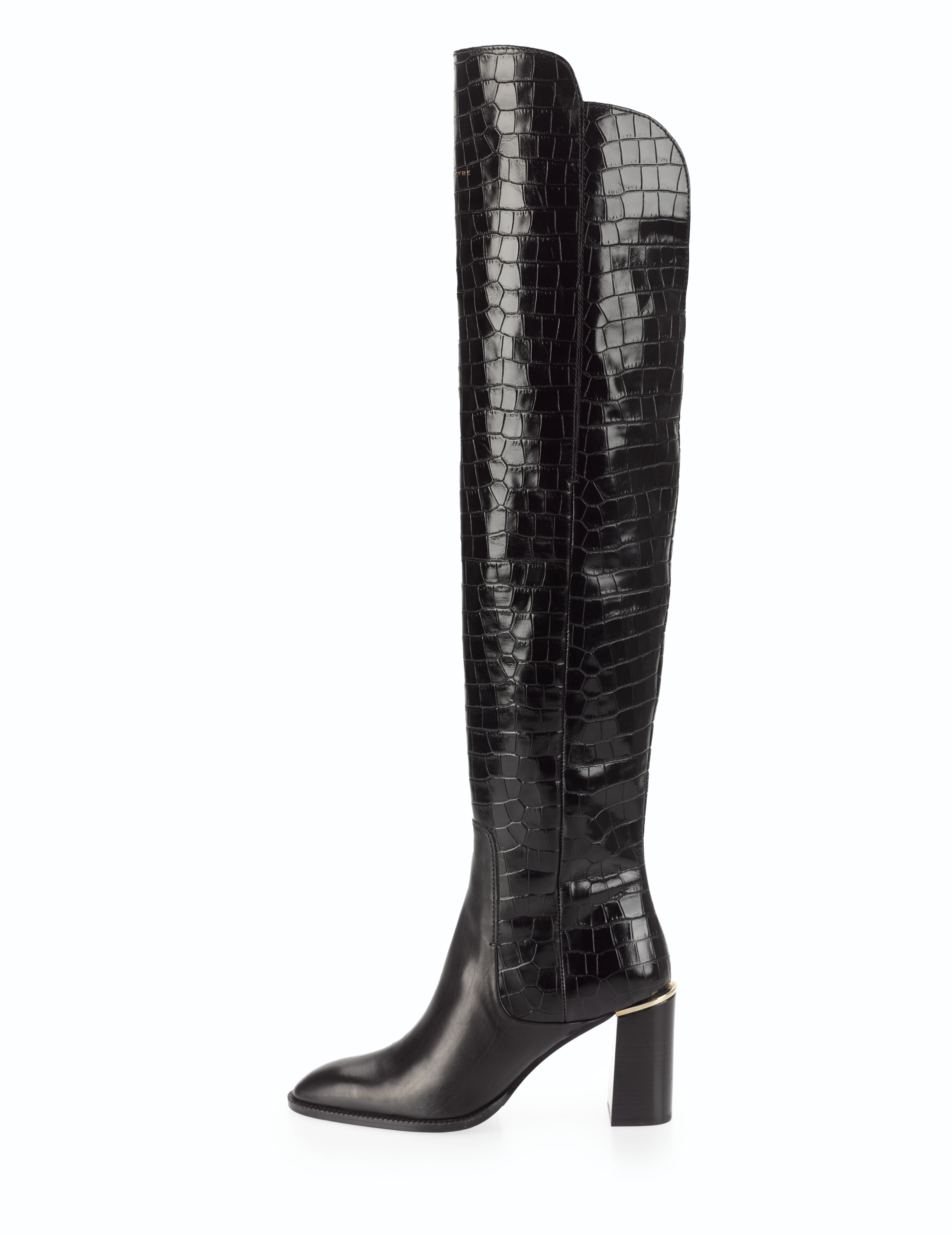 Botas Stella 45 NODALETO de Cuero de color Negro Mujer Zapatos de Botas de Botas de caña alta 