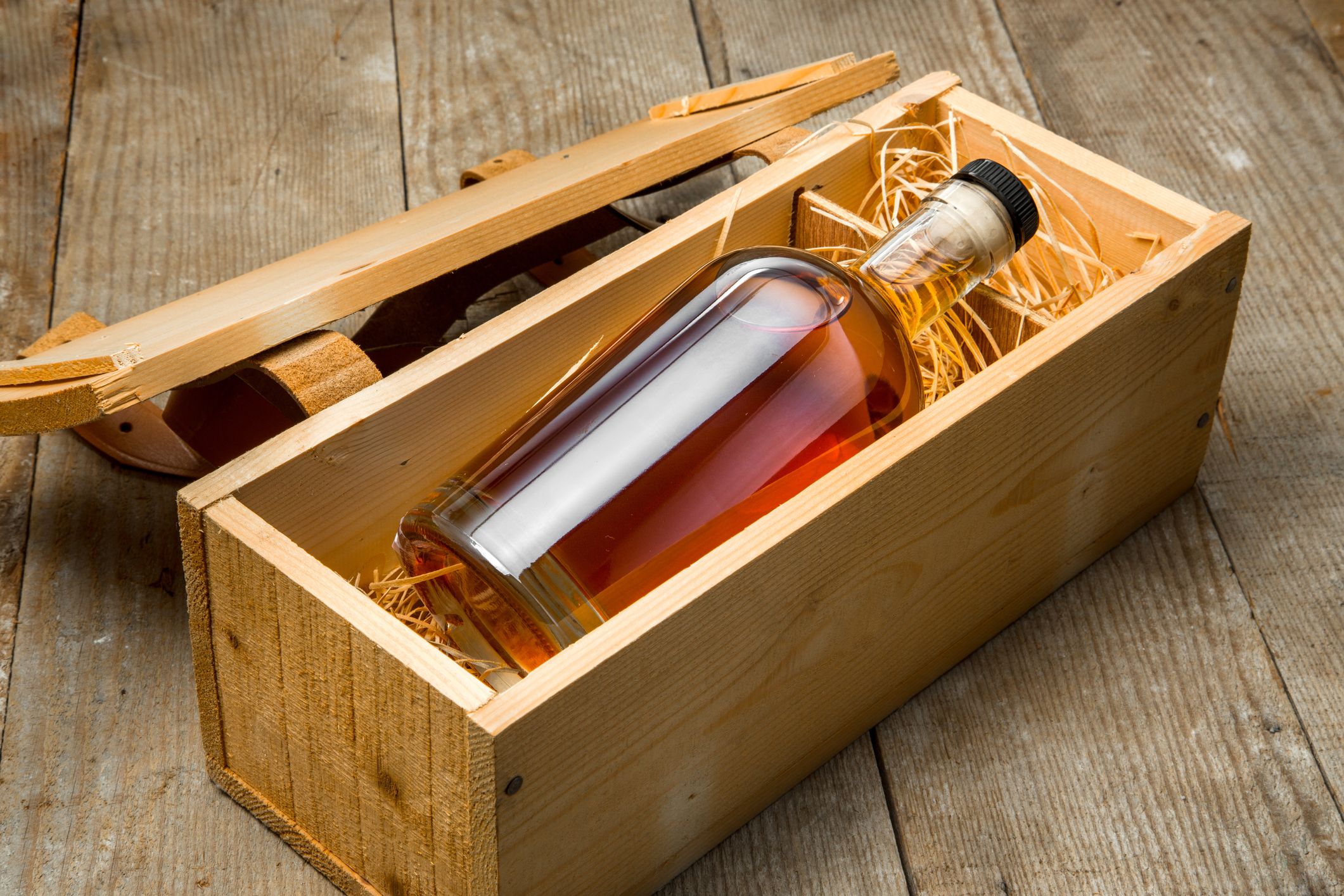 Wooden Box One Bottle Brown Boxes Bar Wine Accessories Storage Birthday Gift 