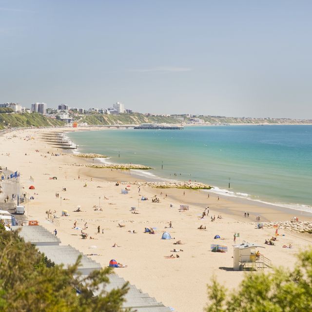 bournemouth beach in dorset is a very popular beach on the south of england
