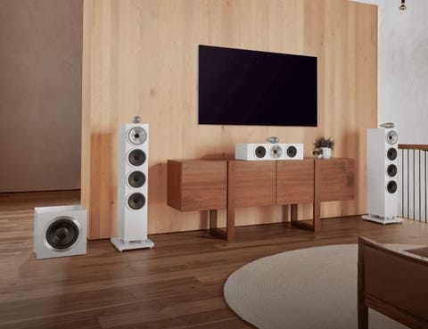 speakers in a living room