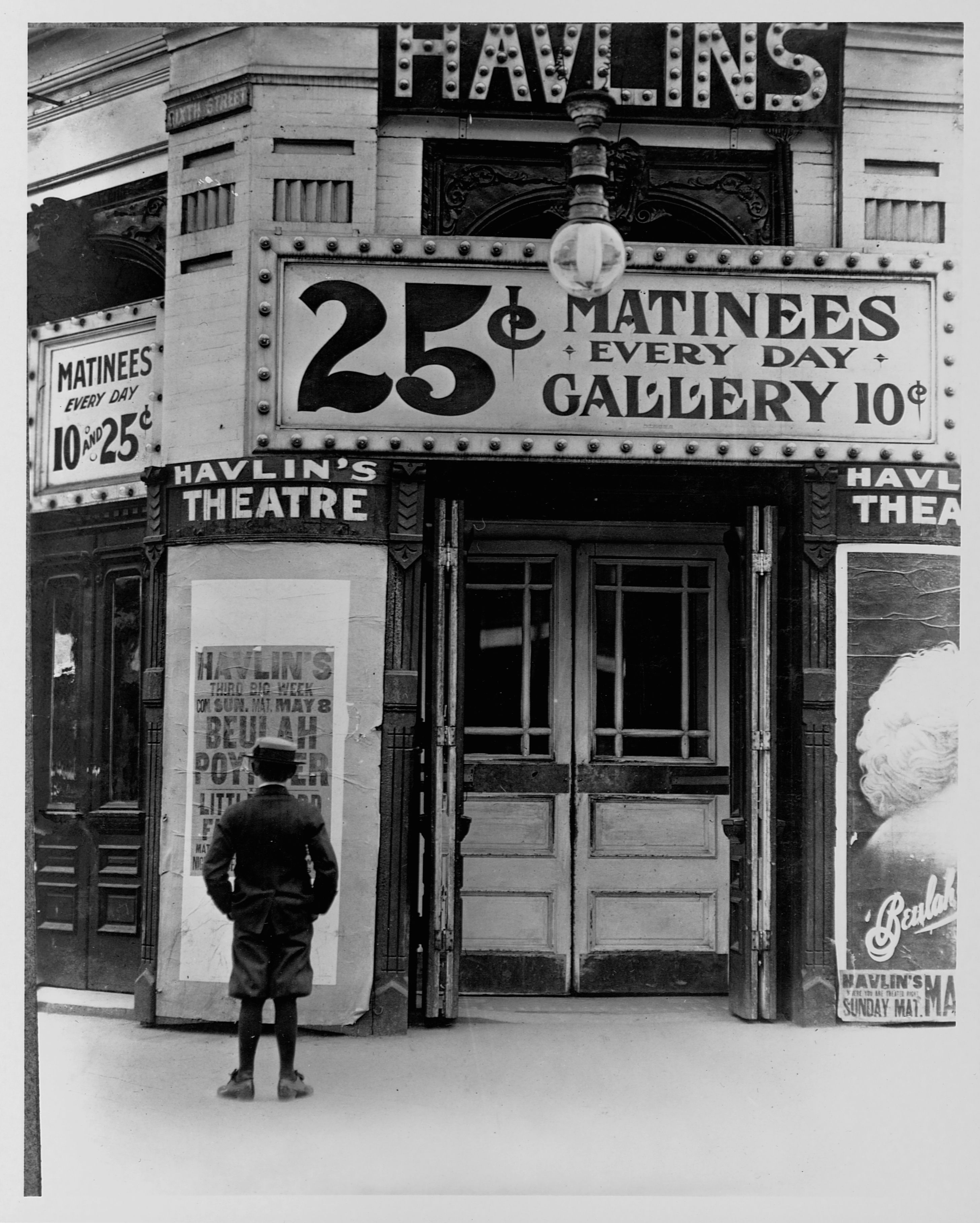 Vintage photo-Movie theatre-matinee-boy-8x10 in. 