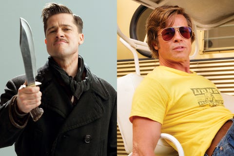 brad pitt inglourious bastards once upon a time in hollywood tarantino movies