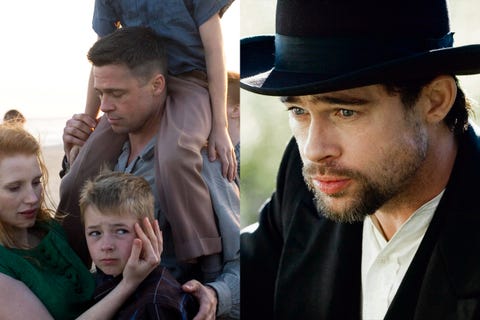 brad pitt best movies the tree of life the murder of jesse james