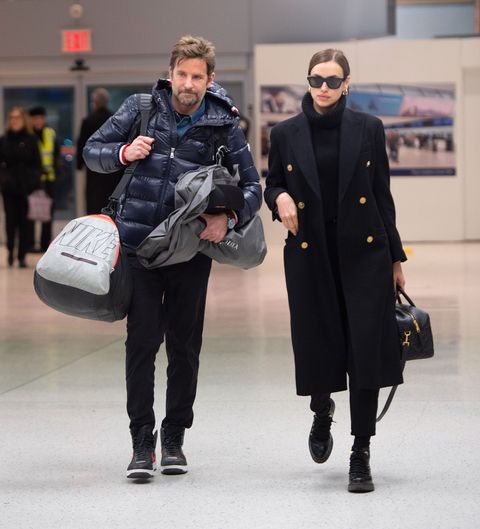 Irina Shayk & Bradley Cooper Photographed at JFK Airport Flying to ...