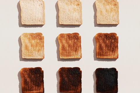 bread toasted in different ways