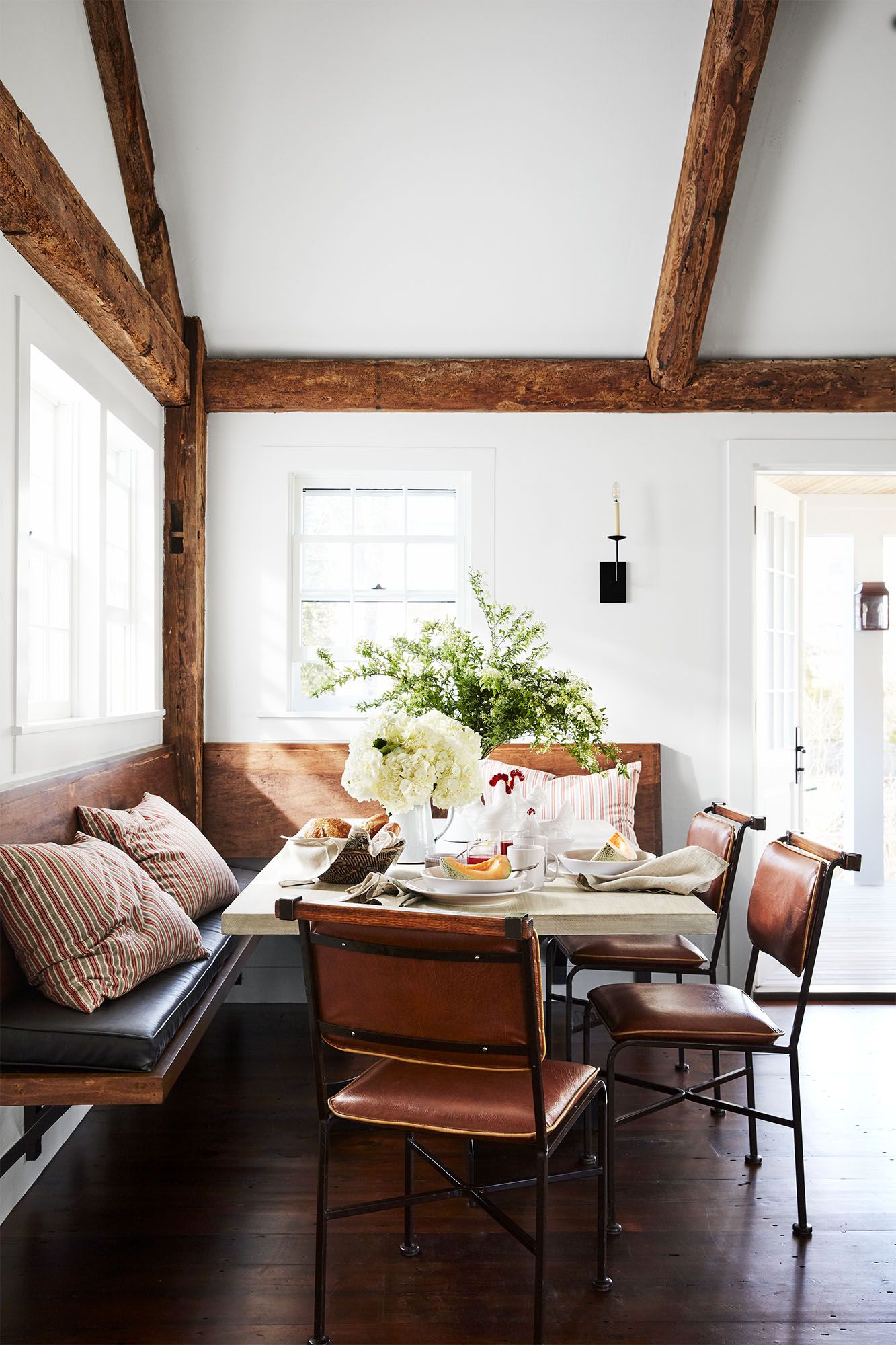 kitchen nook leather