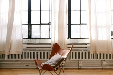 White, Furniture, Red, Sitting, Leg, Chair, Room, Chaise longue, Floor, Window, 