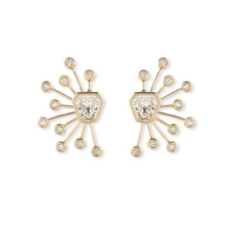 brent neale repurposed diamonds from a client’s family jewels into playful earrings