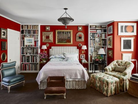 brick red designer bedroom color schemes