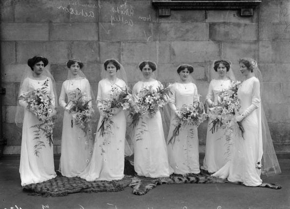 early 1900s wedding fashion