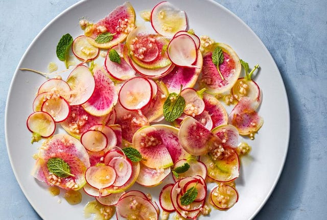Bright Radish Salad on a plate bright radish salad on a plate