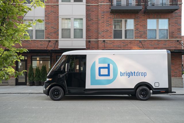 the brightdrop ev600 is an all electric light commercial vehicle purpose built for the delivery of goods and services