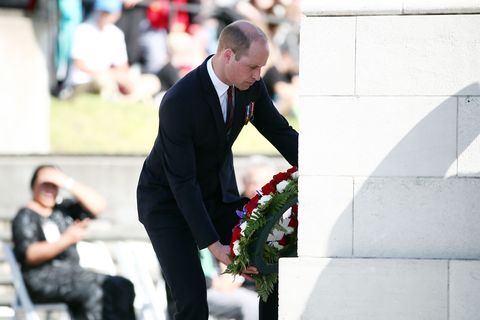 prince william lays wreath at anzac day civil service in new zealand