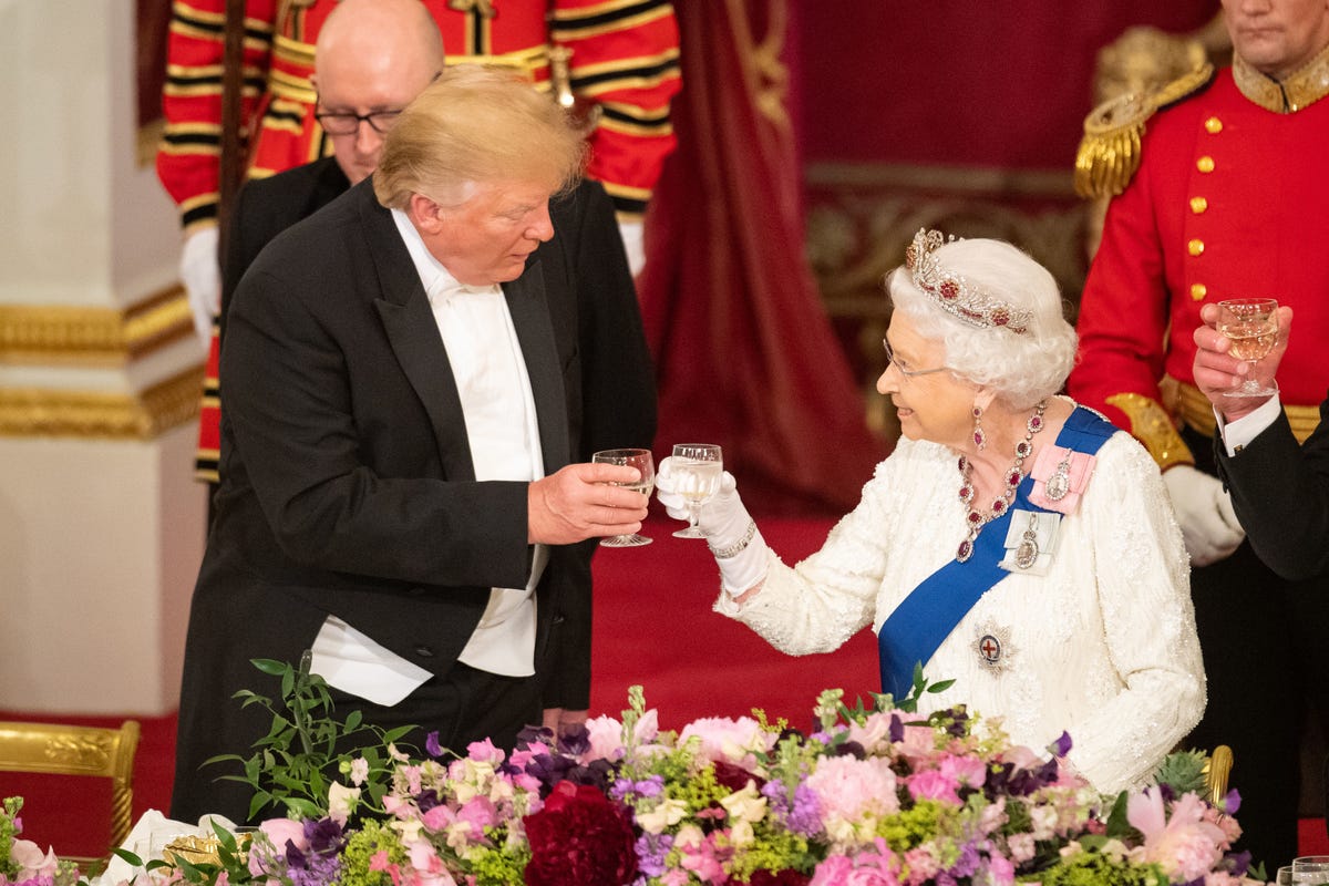 queen elizabeth trump state donald banquet ii palace buckingham society