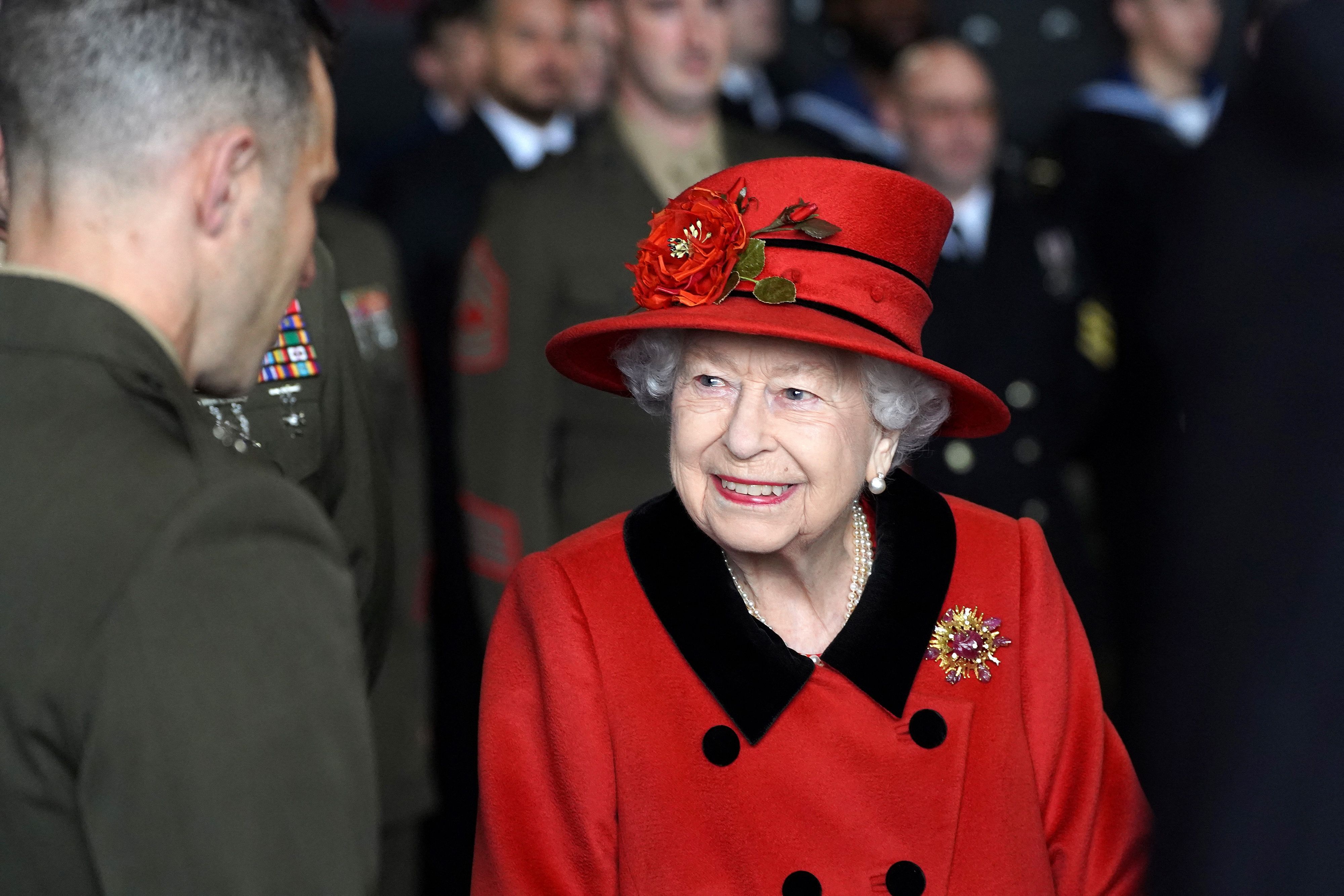Queen Elizabeth Visits A Ship In Portsmouth See Photos Here