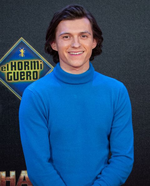 tom holland attends "uncharted" madrid premiere