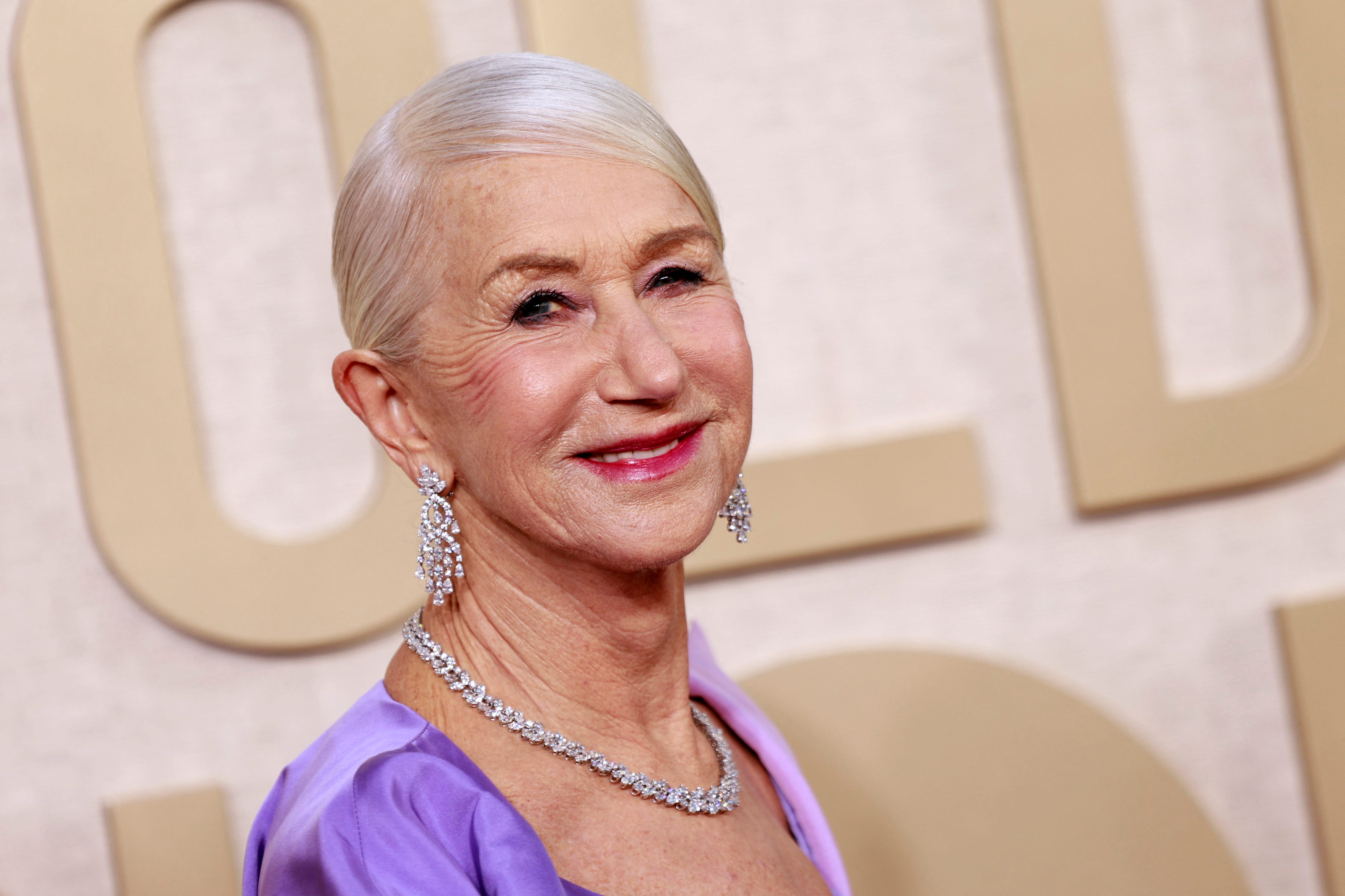 '1923' Star Helen Mirren Just Shut Down the Golden Globes Red Carpet in Gorgeous Lavender Gown